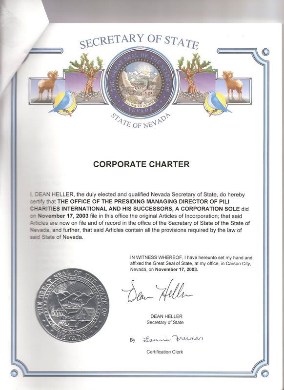 corporate charter