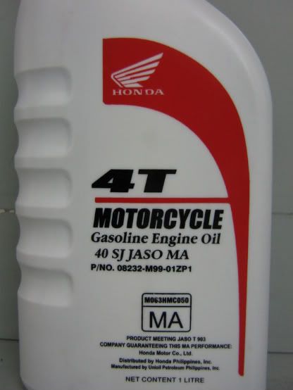 Honda motercycle oil