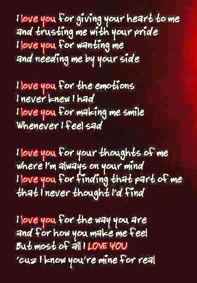 love you poems for boyfriend. i love you poems for