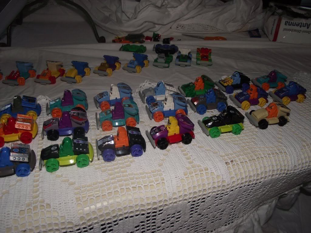  fully pieced cars had to mix and match since i didn t have every piece title=