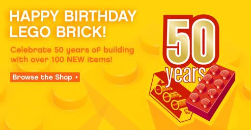 Google谷歌发布Lego(乐高)积木50周年纪念Logo