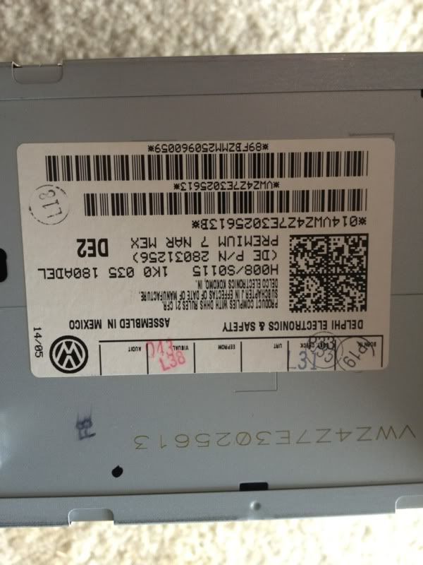 Premium 7 Head Unit out of MK5 VW Vortex Volkswagen Forum