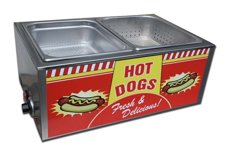 Commercial Hot Dog Steamer & Bun Warmer