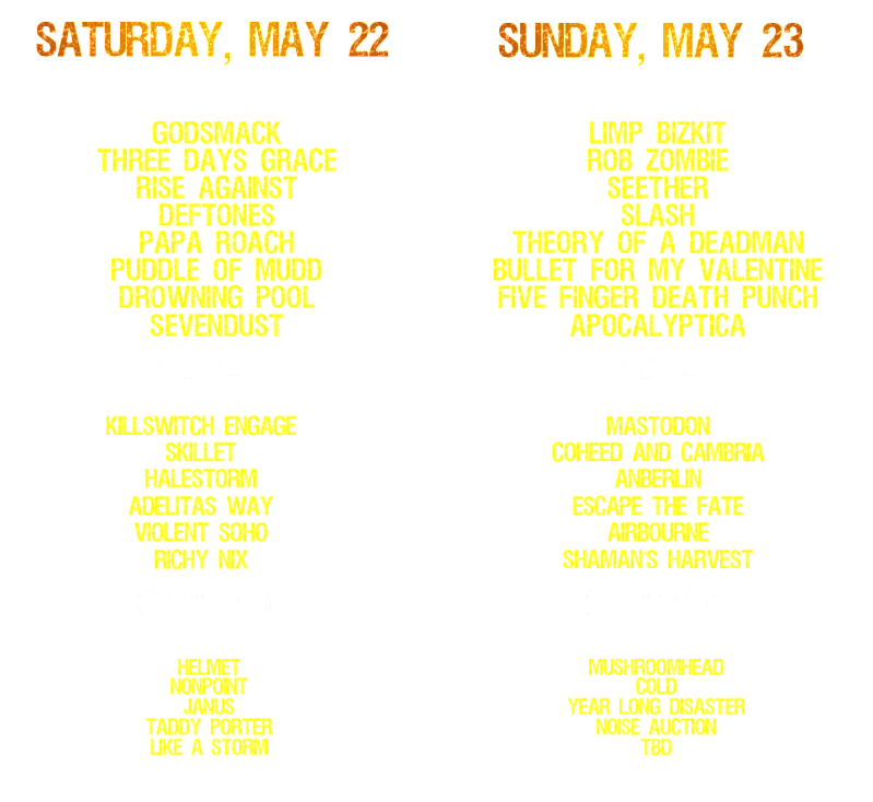 Rock On The Range Lineup 2011. ROCK ON THE RANGE 2010 LINE-UP