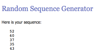 Random.org Sequence Image