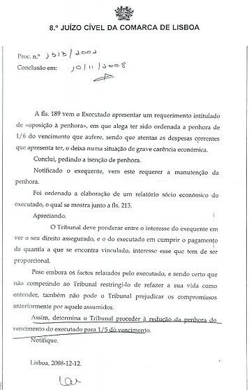Redução da penhora em Portugal